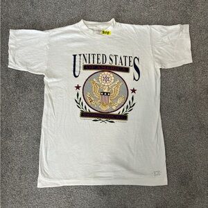 Vintage United states shirt mens medium white Washington DC 90s‎ travel